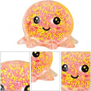Boule da&eacute;ration de calmar LumineuseJouet de d&eacute;compression &agrave; PresserPieuvre Lumineuse Balle SquishyBalle Anti-Stress