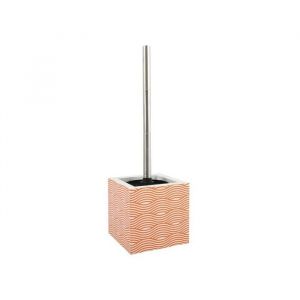Brosse Wc avec support MDF & Acier Inox WAVE Orange MSV