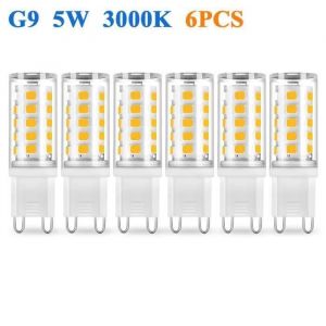 DASINKO - Ampoule LED 6x G9 5W &eacute;quivalent &agrave; 50W Blanc Chaud 550LM AC220V