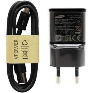 Chargeur Original Samsung EP-TA20EBE Quick Charge pour Galaxy S6 S7 Edge S8 S8 Plus Noir
