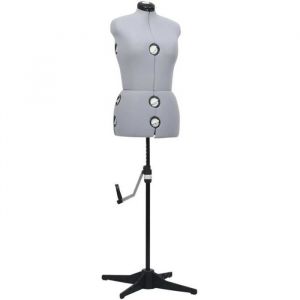 LEXLIFE Mannequin de Couture Réglable Femme Avec 13 Molettes de Précision - 40 à 46 M Taille Ajustable Idéal pour Couture - Gris