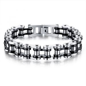 M&eacute;tal lourd moto motard cha&icirc;ne bracelet lien poignet pour les hommes