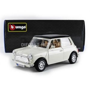Voiture Miniature de Collection - BBURAGO 1/18 - MINI Cooper - 1969 - Beige - 12036BE