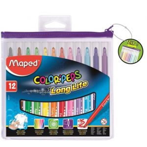 MAPED Trousse de Feutres Colorpeps Long Life 12 Couleurs