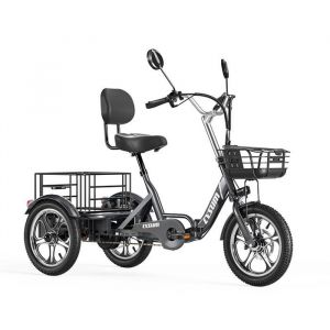 16 Tricycle &eacute;lectrique V&eacute;lo &eacute;lectrique Trois Roues Pliable V&eacute;lo Tricycle &eacute;lectrique Cargo Assistance p&eacute;dalage Batterie 48V