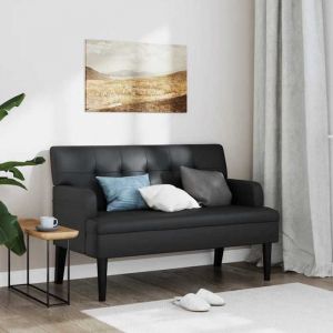 Luxueux Best* Banc avec dossier noir 112x655x75cm similicuir - Banc coffre salon *Mai58929
