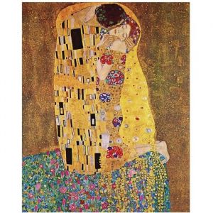 Legendarte - Tableau Impression Sur Toile - Le Baiser (Klimt) Gustav Klimt cm. 40x50
