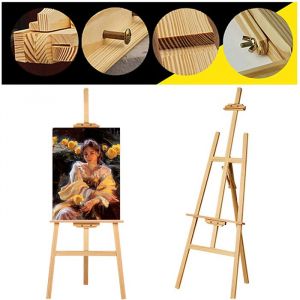 150 cm Chevalet de peintre - chevalet pour bois Support en toile à trois pattes réglable en hauteur grand bois de hêtre AAA