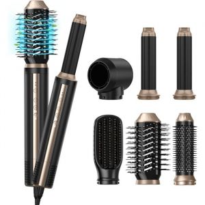 Air Styler 6 En 1 Hair Styler Airbrush 6 En 1 Avec Seche Cheveux IoniqueBrosse Soufflante30Mm BoucleurBrosse Lissante Cheveux
