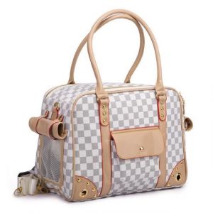 Sac De Transport En Cuir Pu De Luxe  Sac De Transport Pour Petit Chien Chat Animal De Compagnie Sac &agrave; Main Fourre-tout De Voyage