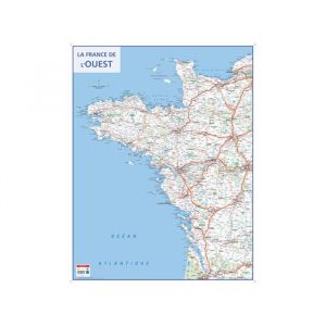 Carte murale - Louest de la France - 66x845cm - A suspendre - Bouchut