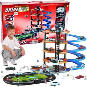CAR Garage parking voiture Circuit Voiture Garage Jouet Enfant 3 4 5 6+ Ans Garçon circuit Flexible Pistes avec 5 étages