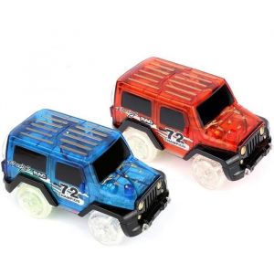 SHOP-STORY - Lot de 2 Voitures 4x4 Magic pour Circuit Magique Tracks Flexible Lumineux Phosphorescent
