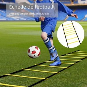 &Eacute;chelles dagilit&eacute; dentra&icirc;nement &Eacute;chelle de Rythme Coordination Jogging Football Agility Ladder Vitesse &eacute;quipement 4M 8 Feuilles SI