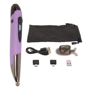 TMISHION Souris stylo optique Souris stylo sans fil rechargeable lumineuse silencieuse petit portable Bluetooth 2.4g double mode