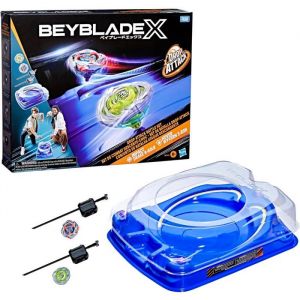 Set de combat Beyblade - SWAPY - Descente-choc - Ar&egrave;ne Beystadium - 2 toupies Beyblade X - 2 lanceurs