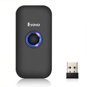 Eyoyo Mini 1D Bluetooth Barcode scanner 3 - en - 1 Bluetooth et USB filaire et 2.4G lecteur de code &agrave; barres sans fil portable