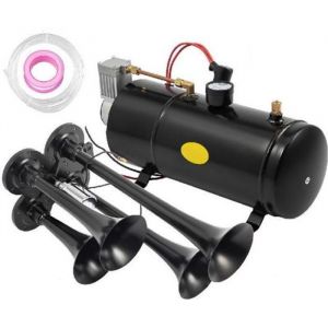 Klaxon &Agrave; Air Avec Compresseur 12 Volts - Fl&ucirc;te Turque - Klaxon De Navire - Klaxon De Brume - Klaxon De Voiture - Klaxon &Agrave; Gaz - 150