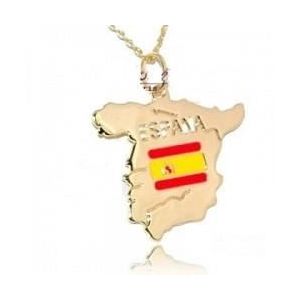 pendentif espagne plaque or
