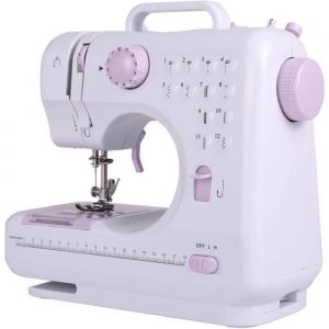 Machine à Coudre Électrique Mini Machine de Coudure Portable Machine de Coudre de Multifonction Sewing Machine avec 12 Points Fil