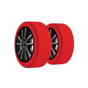 DAC  Chaussettes &agrave; neige - 205/60 R16 - 2 pi&egrave;ces - Cha&icirc;ne &agrave; neige textile pour pneus - Homologu&eacute;s - DAC Active Series 3D - Taille