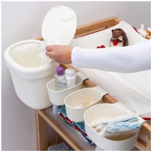 Corbeilles Table &agrave; Langer Plastique Blanc 27 x 23 x 26 cm LBQ27