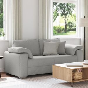 Moderne Canapé Loveseat-Canapé Relax convertible- Gris nuage 140 cm en tissu - Canapé salon Mode @FR(908084)