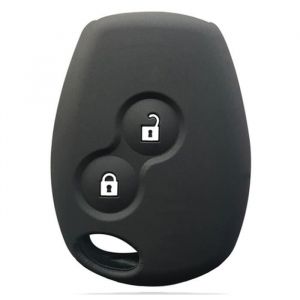 Housse étui Silicone pr Clé Renault Clio 3 Twingo 2 Master 3 Kangoo 2 Trafic Modus Dacia Sandero Duster Lodgy Logan Dokker Noir