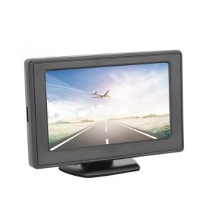 YUI moniteur de 4 4.3in 3W TFT &eacute;cran LCD voiture r&eacute;troviseur entr&eacute;e AV 2 voies moniteur HD pour cam&eacute;ra de recul DVD 7429604434067