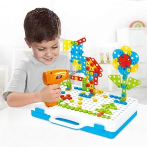 Mosaique Enfant Puzzle 3D Construction Enfant Jeu Montessori Kit Mosaique 237 Pcs pour Enfant Fille Garcon 3 4 5 Ans