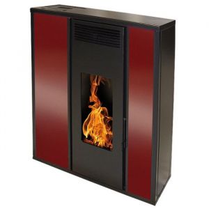 Poêle à granules INTERSTOVES TESSA 10KW Etanche - Bordeaux - A+ - Programmable - 225 m3