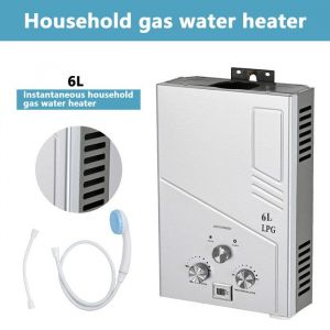 Chauffe-eau Gaz Instantané - 6L/min 12KW - Chauffe-eau à Gaz Propane sans Réservoir - Pour Camping et Maison