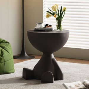 Table de chevet ronde moderne table dappoint mate - petit banc de rangement pour salon table de chevet