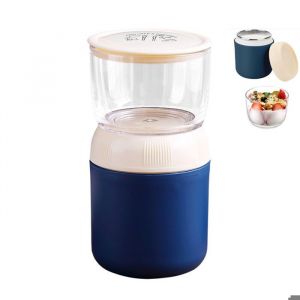 Pot de yaourt 2 en 1 pot de c&eacute;r&eacute;ales pot &agrave; emporter pot de petit-d&eacute;jeuner pour les d&eacute;placements avec couvercle et cuill&egrave;re p