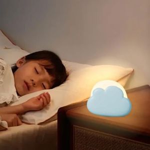 Veilleuse de Poche pour B&eacute;b&eacute; - Rechargeable Veilleuse Enfant - avec 4 Intensit&eacute; Lampe LED - Cadeaux pour Enfants - Bleu