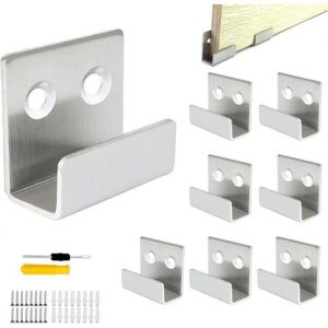 8 Pcs Crochet Mural Inoxydable Fixation Miroir Mural Charge 50 kg pour Bain Cuisine Crochet Robuste Tuile en Céramique Cadre Photo