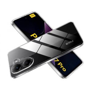Coque pour Xiaomi Poco X7 Pro 5G - housse etui silicone gel fine + film ecran - TRANSPARENT TPU