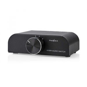 NEDIS Commutateur audio 4 ports - Entrées 3x RCA 1x Jack 3.5 bidirectionnel