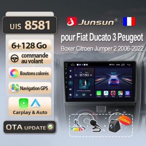 Adaptateur autoradio - NOBRAND - Junsun - 4G - 6Go - 128Go - Compatible Fiat Ducato 2006-2022