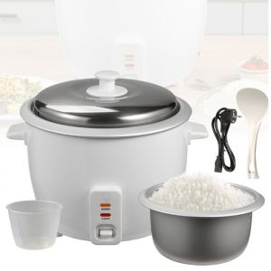 Cuiseur à Riz 4 L 700W avec Fonction Maintien au Chaud Cuve Antiadhésive Cuillère à Riz et Verre Doseur pour Légumes et Poisson