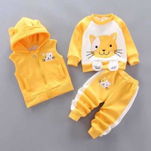 Ensemble de vêtements bébé garçons filles - Marque - Modèle - Chaud et confortable - Design unique - Jaune