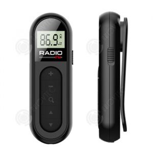 INN Mini radio portable 500mah écran lcd USB 76-108mhz conception du clip arrière AM/FM radio de poche avec casque filaire pour