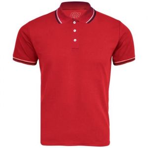 Polo T-Shirt - Unsexe - Rouge - Manches Courtes - Col Rond - 3-13 Ans