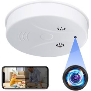 Caméra Espion WiFi 5G/24G WiFi Mini Camera Cachée Détecteur de Fumée HD 1080P Caméra de Surveillance sans Fil Micro Camera