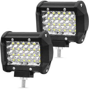 APE-Phare de Travail LED 72W 2PCS 4 ProjecteurLED Phare de Travail VoitureLongues Port&eacute;es LEDFeux LED MotoBar LED 12vLE[396]