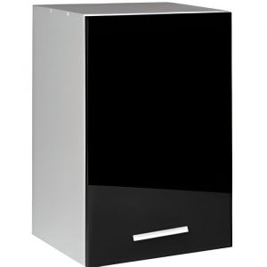 Meuble cuisine haut 60 cm 1 porte TARA noir