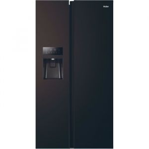 Réfrigérateur américain - HAIER - SBS 90 Series 3 HSR3918EIPB - Classe E - 515 L - 180 x 90 x 659 cm - Noir