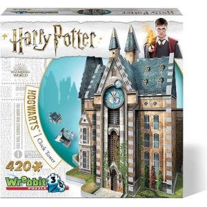 Puzzle 3D - Wrebbit - Tour de lhorloge de Poudlard - Licence Harry Potter - 420 pi&egrave;ces - Th&egrave;me Fantastique