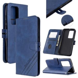 Haute Qualité Etui Huawei P40 Pro (6.58) Housse Téléphone Protection PU Cuir Antichoc Pochette Coque Huawei P40 Pro Bleu