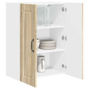 Armoire de cuisine MVS - Meuble bas &agrave; cuisine - avec rangement - avec &eacute;tag&egrave;re Ch&ecirc;ne Sonoma 60x31x80cm &26_8399675